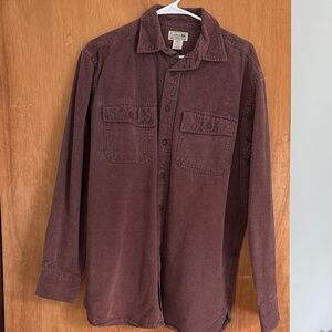 L.L. Bean Maroon Corduroy Shirt vintage